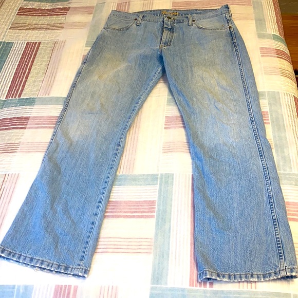 WRANGLER COWBOY 🤠 DENIM JEANS 👖 100% Cotton fabric - Picture 1 of 10